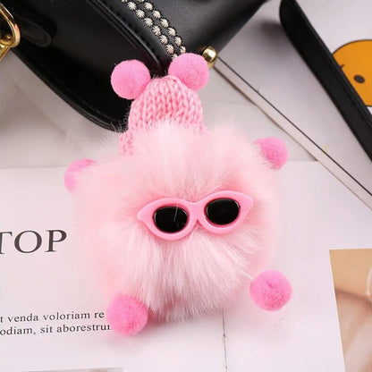 Llavero Bola De Peluche Felpa Para Bolsos Mochilas